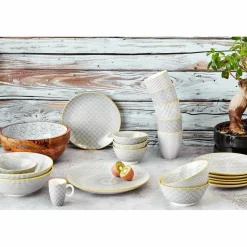 6 Bols apéritif Pattern Eclipse gris anthracite - D.12 cm