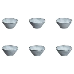 6 Bols en Grès Cloud gris clair - 20 cl