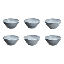 6 Bols en Grès Cloud gris clair - 50 cl