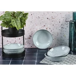 6 Bols en Grès Cloud gris clair - 75 cl