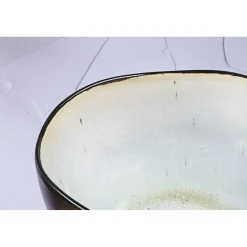 6 Bols en Grès Iris blanc/ivoire - 80 cl