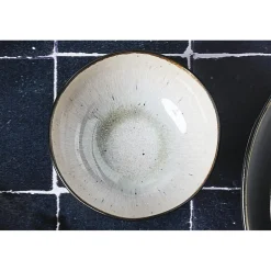 6 Bols en Grès Iris blanc/ivoire - 30 cl