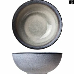 6 Bols en Grès Provence verts - 15.5x6 cm