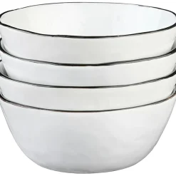 4 Bols en Grès Pure blanc neige - 100 cL