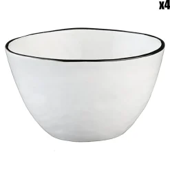 4 Bols en Grès Pure blanc neige - 28 Pièces