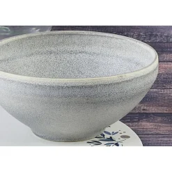 6 Bols en Grès Stone gris clair - 60 cl