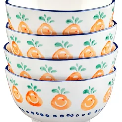 4 Bols en Pocelaine Napoli multicolore - D.12 cm