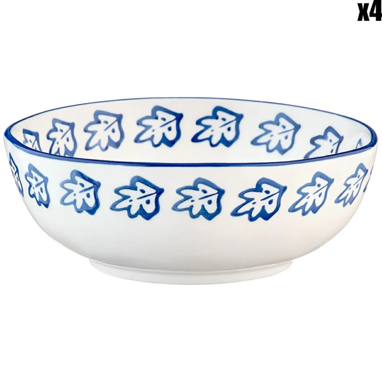 4 Bols en Porcelaine Napoli multicolores - 90 cL