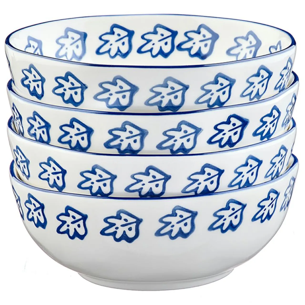 4 Bols en Porcelaine Napoli multicolores - 90 cL