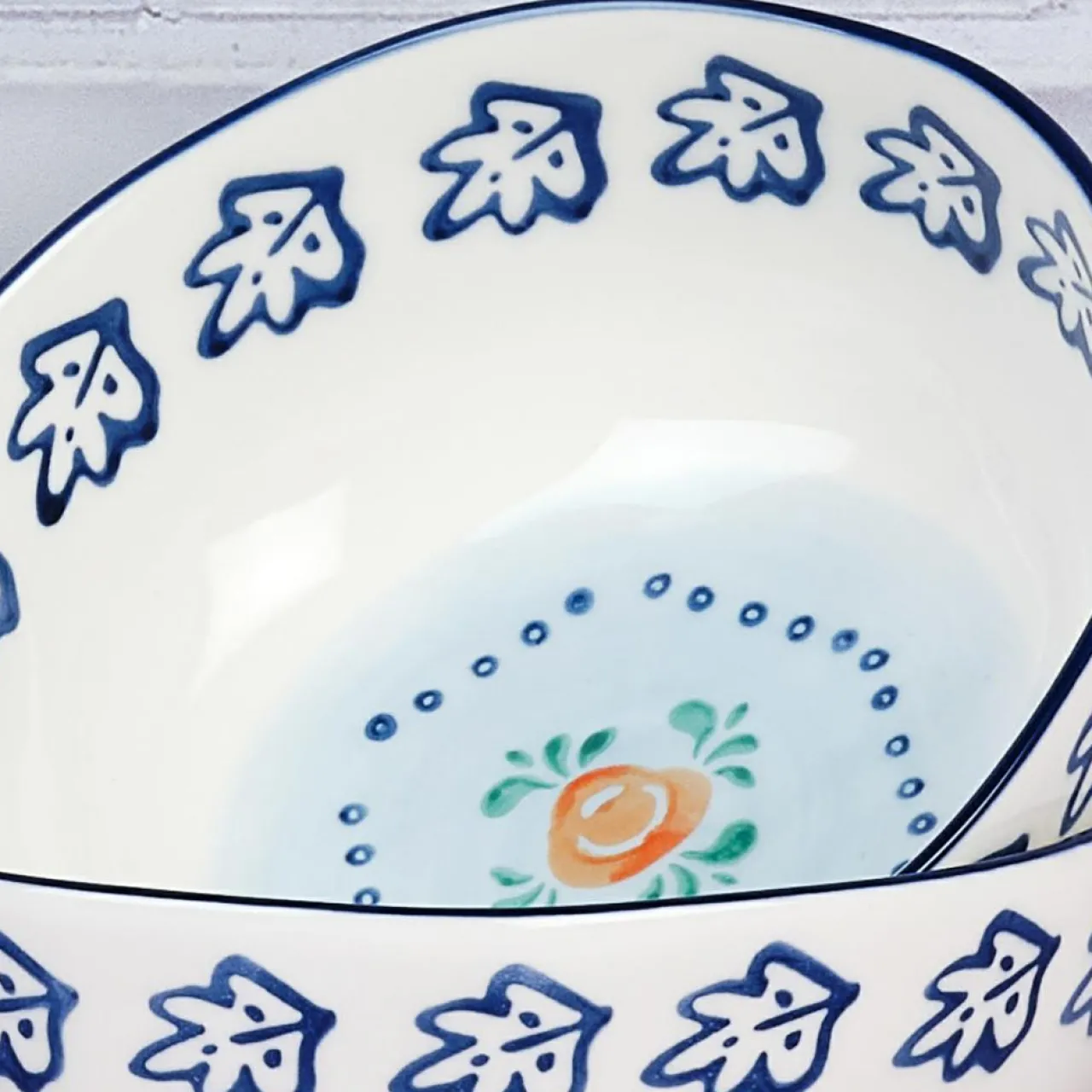 4 Bols en Porcelaine Napoli multicolores - 90 cL