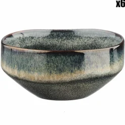 6 Bols Genesis bleu/gris kaki - D.11 cm