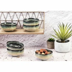 6 Bols Genesis bleu/gris kaki - D.11 cm