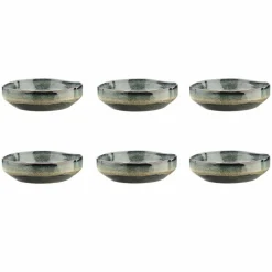 6 Bols Genesis bleu/gris kaki - D.17 cm