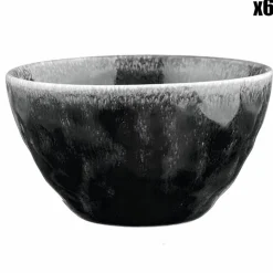 6 Bols Moon noirs - D.11.5 cm