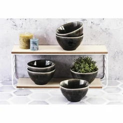 6 Bols Moon noirs - D.14.5 cm