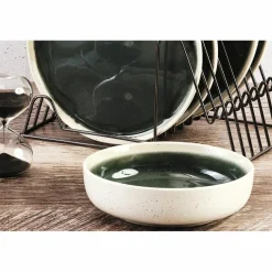 6 Bols Oxygen gris/vert bouteille/beige - D.17.5 cm