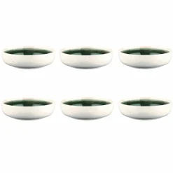6 Bols Oxygen gris/vert bouteille/beige - D.17.5 cm