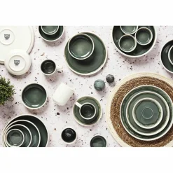 6 Bols Oxygen gris/vert bouteille/beige - D.22 cm