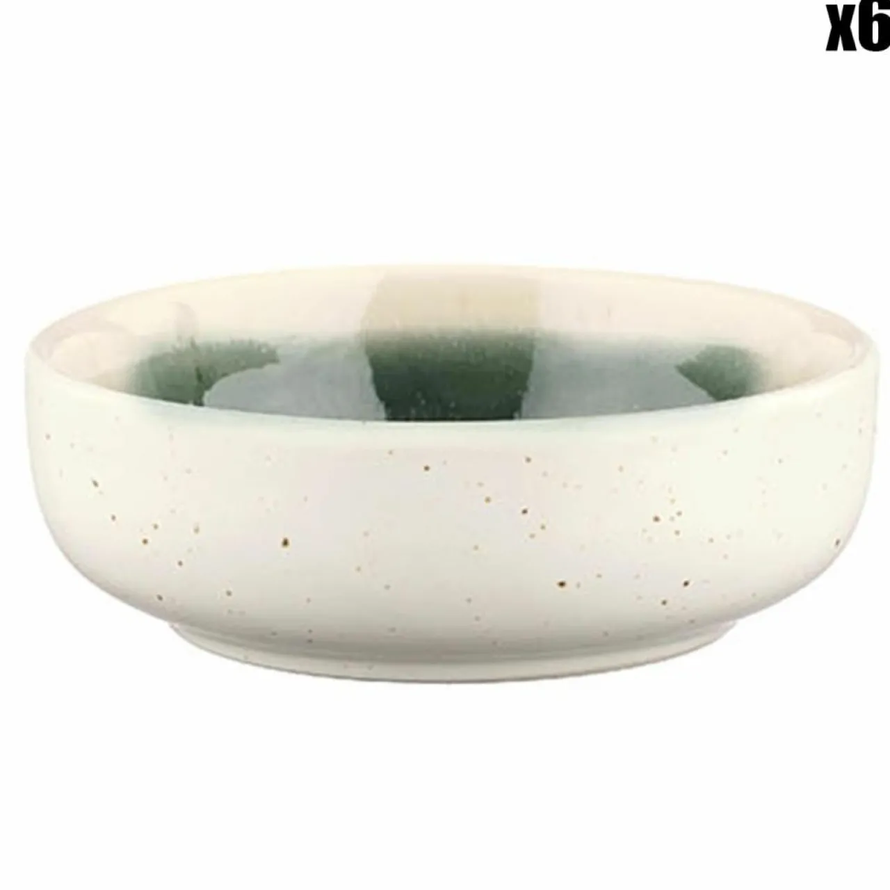 6 Bols Oxygen gris/vert bouteille/beige - D.9 cm