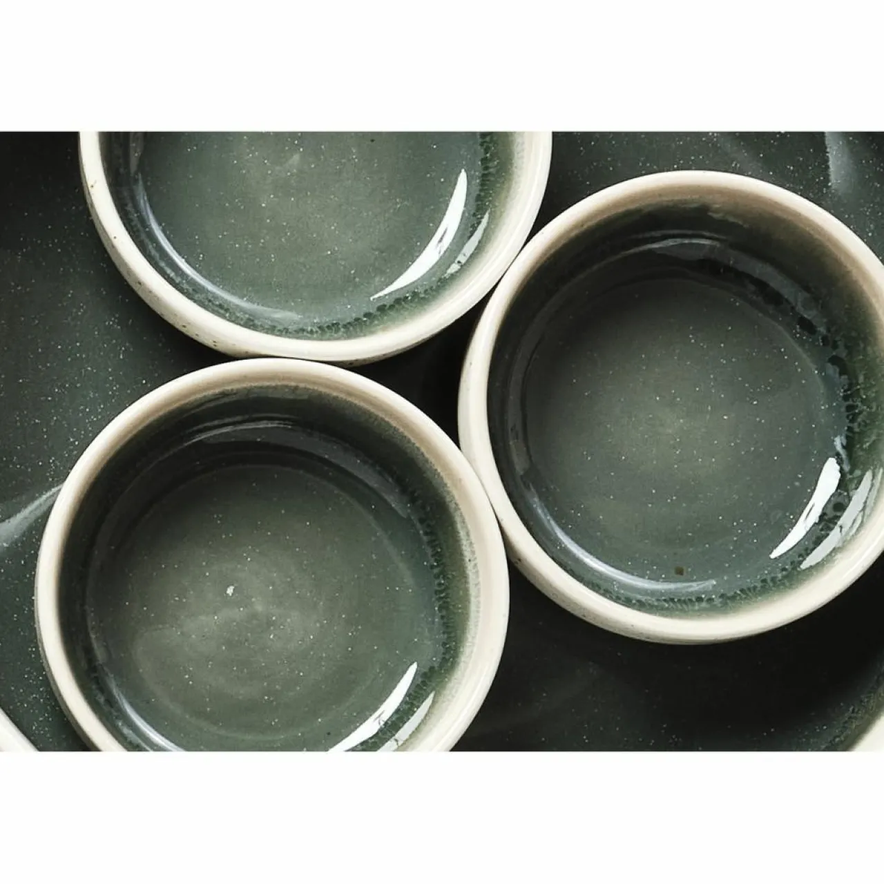 6 Bols Oxygen gris/vert bouteille/beige - D.9 cm