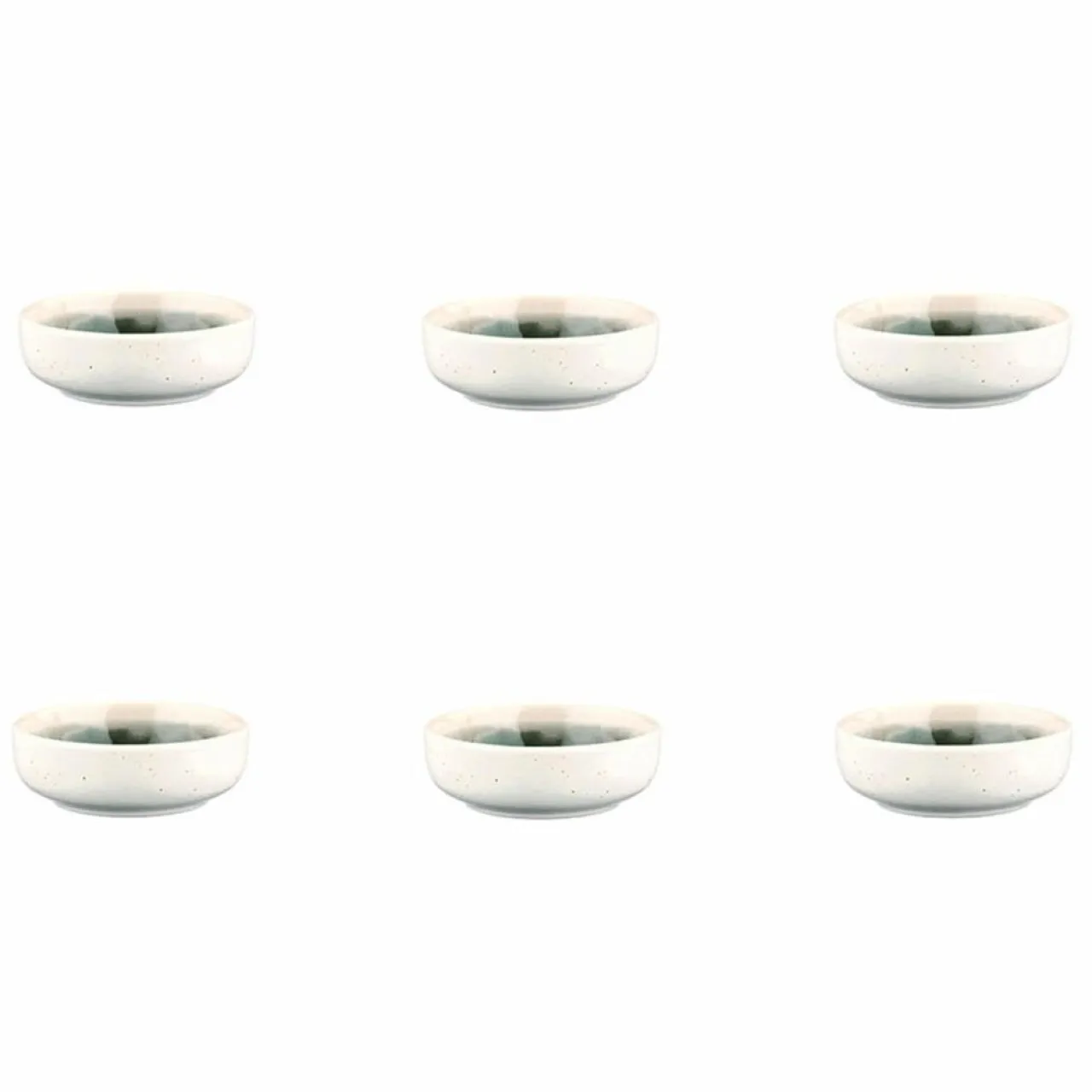 6 Bols Oxygen gris/vert bouteille/beige - D.9 cm