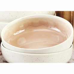 6 Bols Oxygen rose poudre/beige - D.17.5 cm