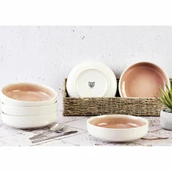 6 Bols Oxygen rose poudre/beige - D.22 cm