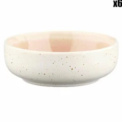 6 Bols Oxygen rose poudre/beige - D.9 cm