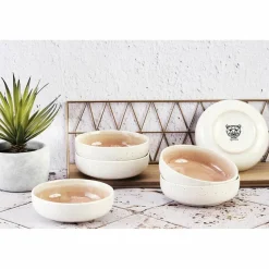 6 Bols Oxygen rose poudre/beige - D.13 cm