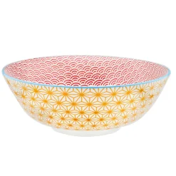 6 Bols Pattern Color bleu clair/rouge/jaune - D.21 cm