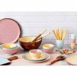 6 Bols Pattern Color bleu clair/rouge/jaune - D.21 cm