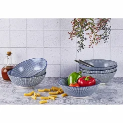 6 Bols Pattern Dark blue bleu foncé - D.21 cm