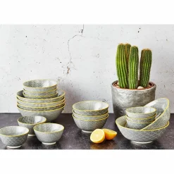 6 Bols Pattern Eclipse gris anthracite - D.21 cm