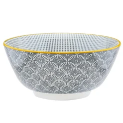6 Bols petit-déjeuner Pattern Eclipse gris anthracite - D.15 cm