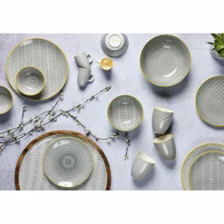 6 Bols petit-déjeuner Pattern Eclipse gris anthracite - D.15 cm