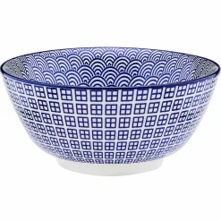 6 Bols petit-déjeuner Pattern Dark blue bleu foncé - D.15 cm
