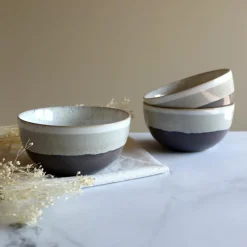 6 Bols Riga Marron57Cl En Grès