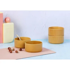 4 Bols Scandi jaune ocre - 40 cl
