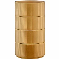 4 Bols Scandi jaune ocre - 40 cl