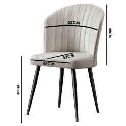 4 Chaises Rubi marron - 52x85x42 cm