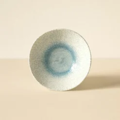 6 Coupelles Aqua15Cm En Porcelaine BlancEt Bleu