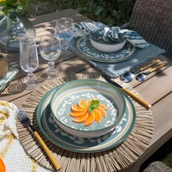 6 Coupelles Capria20Cm En Faience Vert