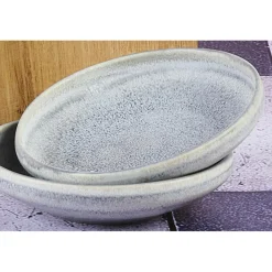 6 Coupelles en Grès Stone gris clair - 20 cl