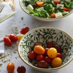 6 Coupelles Héraclée500Ml En Grès DécorVert