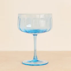 4 Coupes Riviera36.5Cl En Verre Bleu