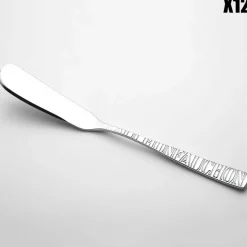 12 Couteaux à beurre Signature argentés - 16.4 cm