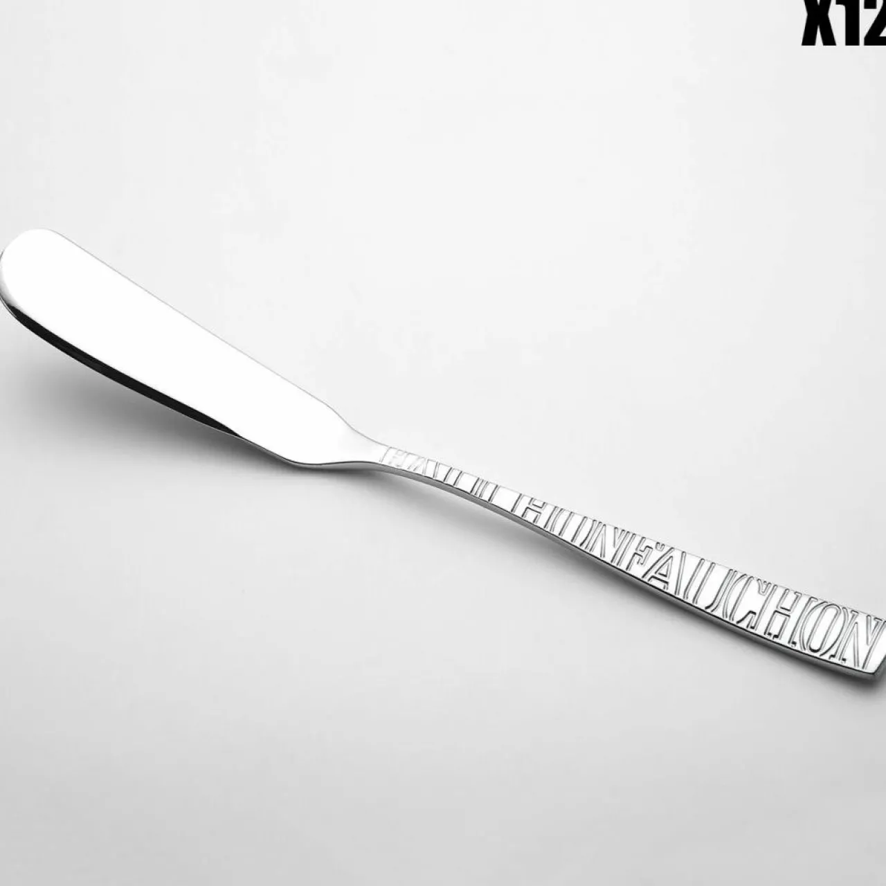 12 Couteaux à beurre Signature argentés - 16.4 cm