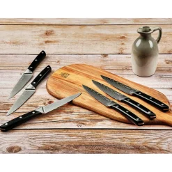 6 Couteaux à steak Erling inox mat - 26x3x1 cm