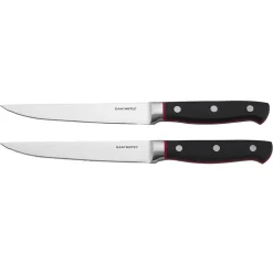 2 Couteaux à steak Hiro noir/rouge - 25 cm