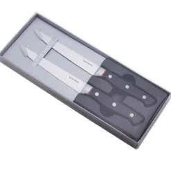 2 Couteaux à steak Hiro noir/rouge - 25 cm